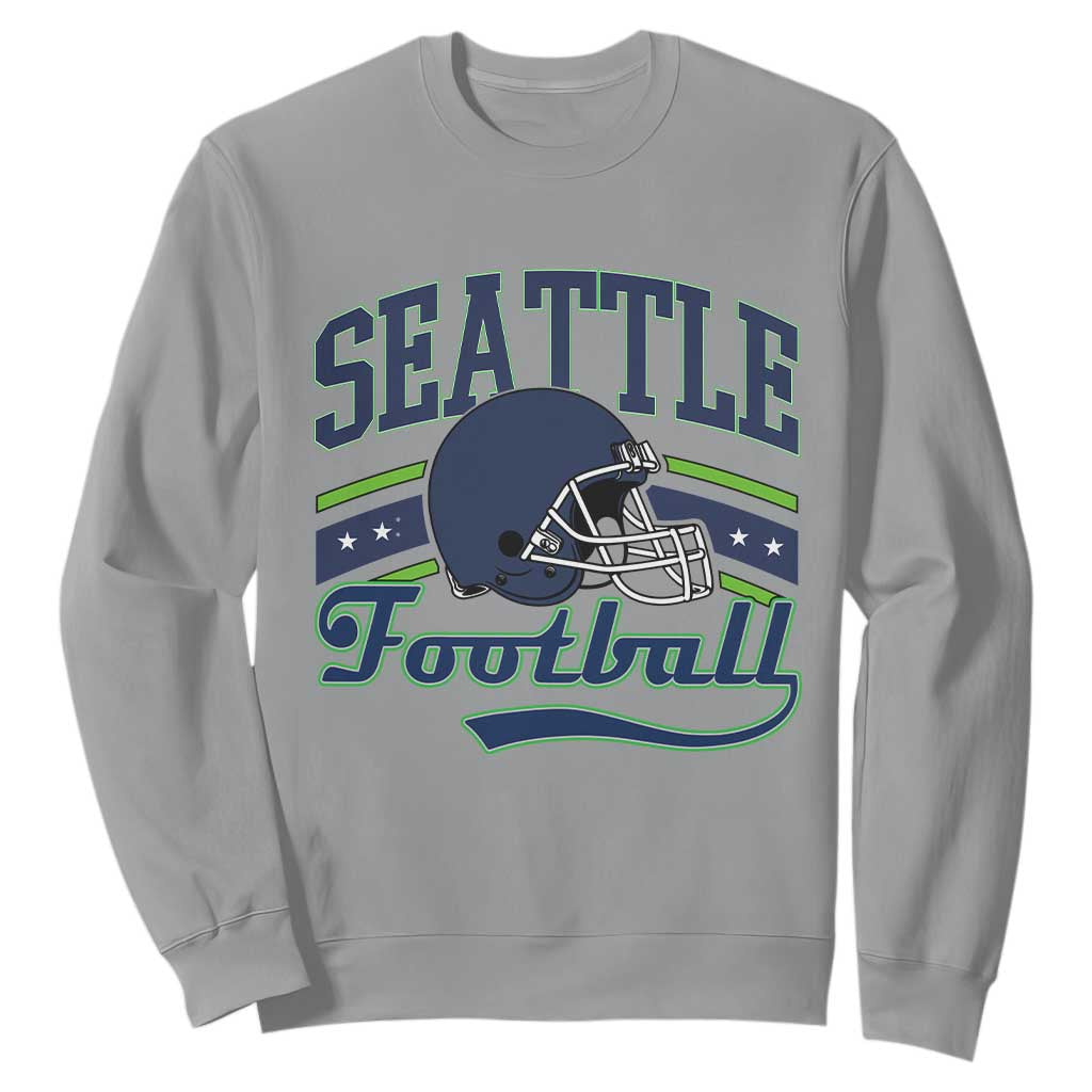 Classic Seattle Athletic Helmet Graphic Sweatshirt Vintage Game Day Sports Fan TS02 Sport Gray Print Your Wear