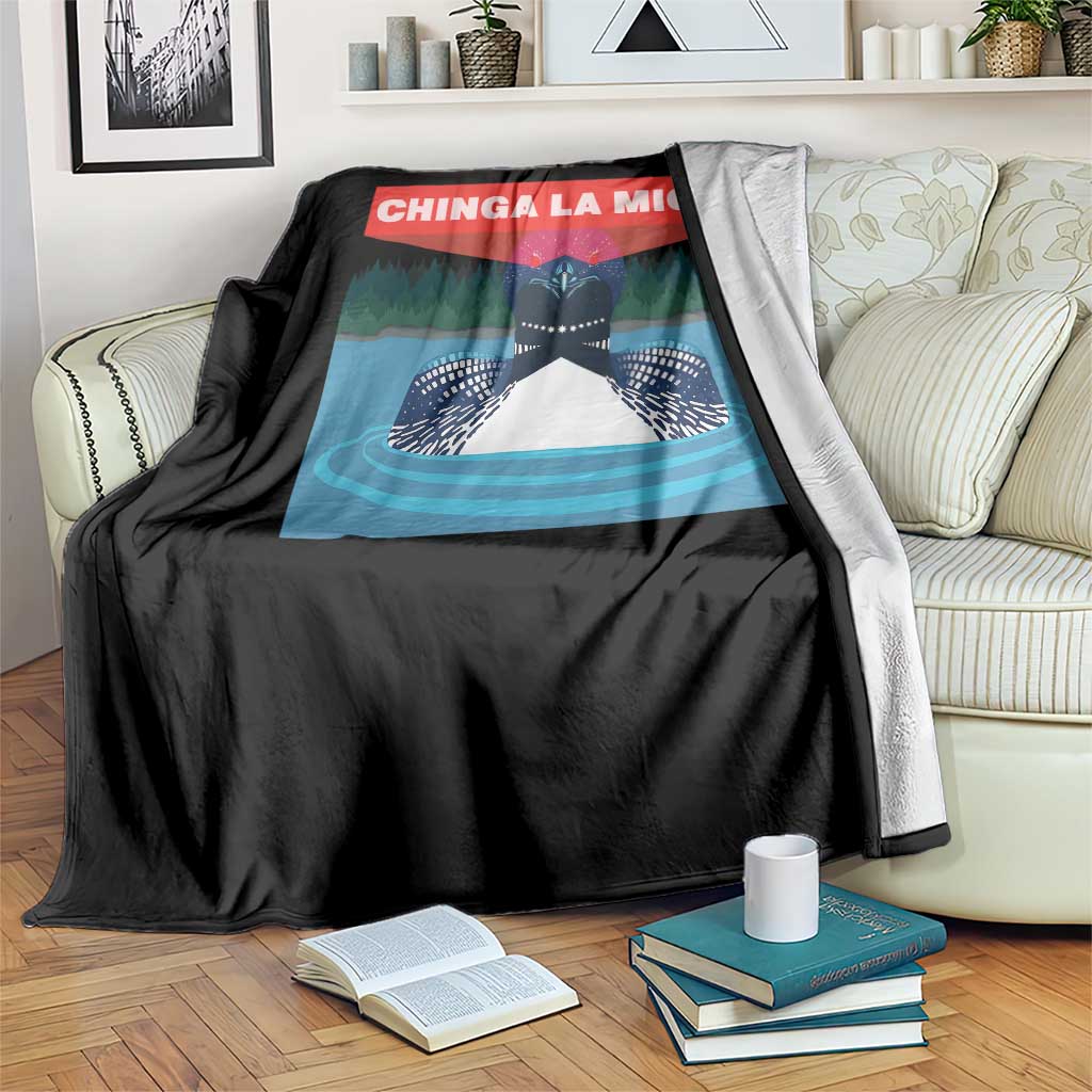 Chinga La Migra Red Eye Laser Loon Throw Blanket Political Resist Ice Minnesota Protest TS02 Print Your Wear