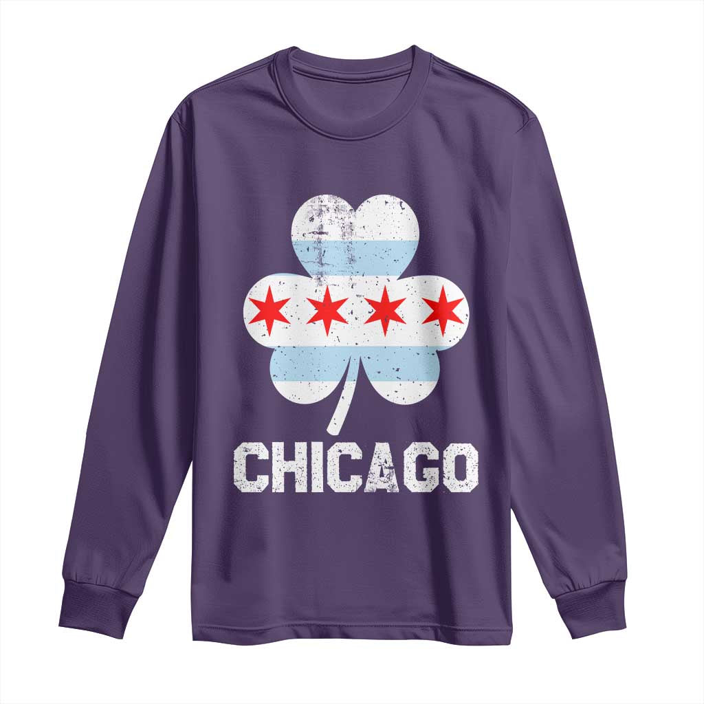 Chicago St Patricks Day Long Sleeve Shirt South Side Irish Pride Shamrock TS02 Purple Print Your Wear