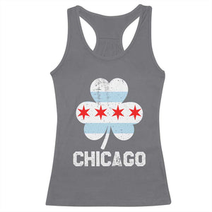 Chicago St Patricks Day Racerback Tank Top South Side Irish Pride Shamrock TS02 Charcoal Print Your Wear