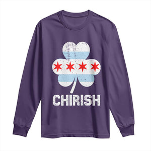 Chicago St Patricks Day Long Sleeve Shirt Chirish American Irish South Side Pride Shamrock TS02 Purple Print Your Wear