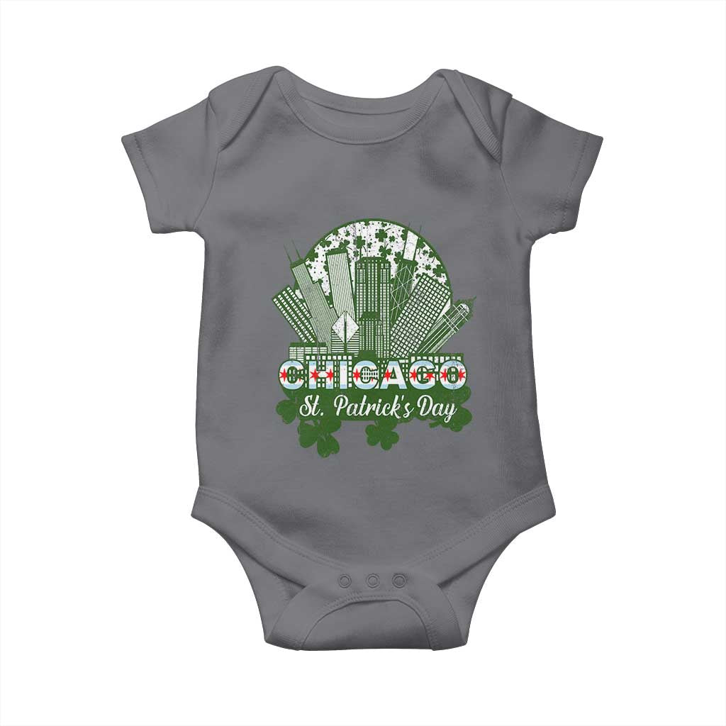 Chicago St Patricks Day Baby Onesie South Side Irish American Pride TS02 Charcoal Print Your Wear