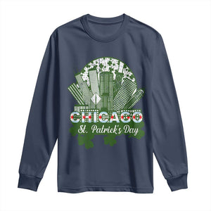 Chicago St Patricks Day Long Sleeve Shirt South Side Irish American Pride TS02 Navy Print Your Wear