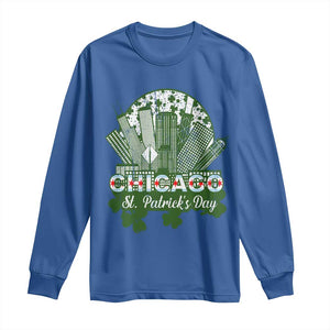 Chicago St Patricks Day Long Sleeve Shirt South Side Irish American Pride TS02 Royal Blue Print Your Wear