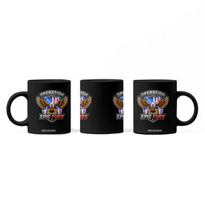 Operation Epic Fury Patriotic Bald Eagle Coffee Mug American Flag Shield Graphic Freedom Pride TS02 Print Your Wear