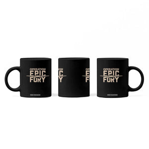 Operation Epic Fury Stealth Bomber Silhouette Coffee Mug Patriotic B2 Spirit Aviation Statement TS02 Print Your Wear