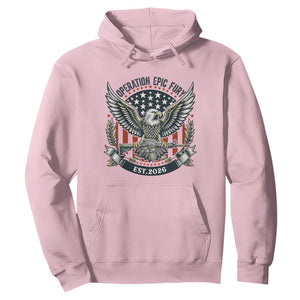 Operation Epic Fury Patriotic Eagle Crest Est 2026 Hoodie American Strength Freedom TS02 Light Pink Print Your Wear