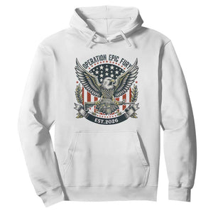 Operation Epic Fury Patriotic Eagle Crest Est 2026 Hoodie American Strength Freedom TS02 White Print Your Wear