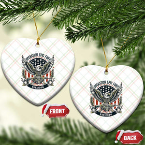 Operation Epic Fury Patriotic Eagle Crest Est 2026 Ceramic Ornament American Strength Freedom TS02 Print Your Wear
