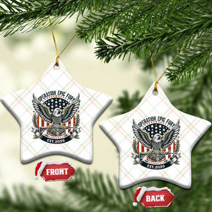 Operation Epic Fury Patriotic Eagle Crest Est 2026 Ceramic Ornament American Strength Freedom TS02 Print Your Wear