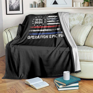 Operation Epic Fury 1776 2026 American Flag Aviation Throw Blanket Freedom Anniversary Statement TS02 Print Your Wear