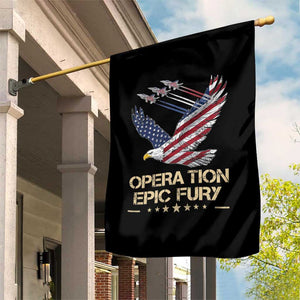 Operation Epic Fury American Eagle Flag Garden Flag Jet Flyover USA Freedom TS02 Print Your Wear