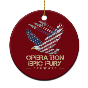 Operation Epic Fury American Eagle Flag Ceramic Ornament Jet Flyover USA Freedom TS02 1pc Red Print Your Wear