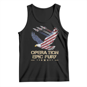 Operation Epic Fury American Eagle Flag Tank Top Jet Flyover USA Freedom TS02 Black Print Your Wear
