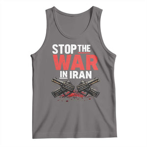 Stop the War in Iran Tank Top Anti War Protest Peace Advocacy Human Rights TS02 Deep Heather Print Your Wear
