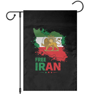 Free Iran Lion And Sun Map Graphic Garden Flag Persian Heritage Freedom Support TS02 Black Print Your Wear