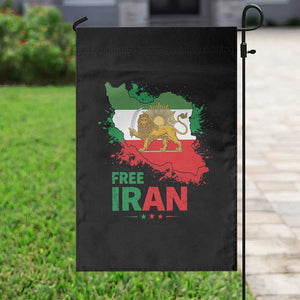 Free Iran Lion And Sun Map Graphic Garden Flag Persian Heritage Freedom Support TS02 Print Your Wear