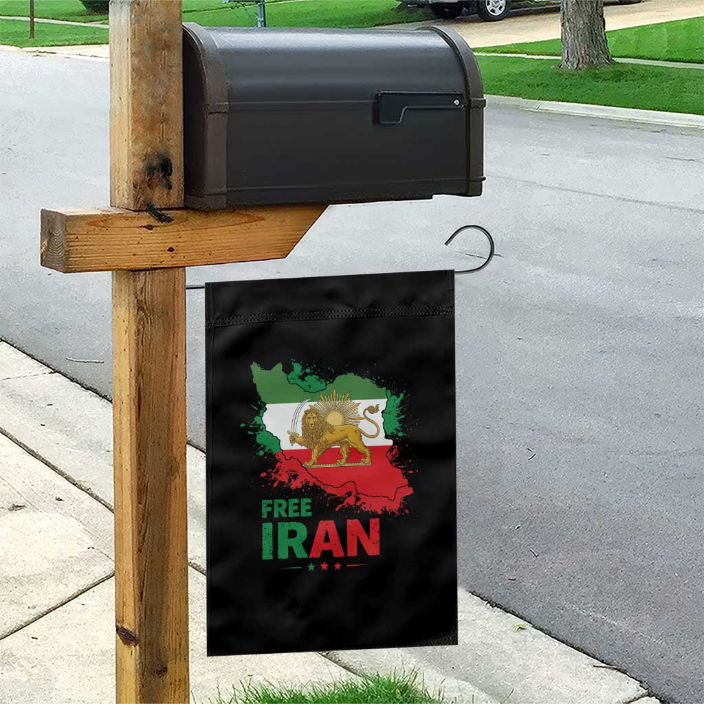 Free Iran Lion And Sun Map Graphic Garden Flag Persian Heritage Freedom Support TS02 Print Your Wear