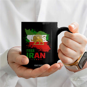 Free Iran Lion And Sun Map Graphic Coffee Mug Persian Heritage Freedom Support TS02 Print Your Wear