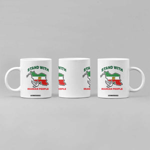 Stand With Iranian People Peace Dove Coffee Mug Iran Map Flag Freedom Human Rights Support TS02 Print Your Wear