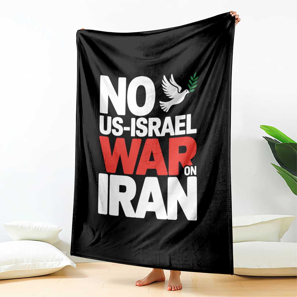 No US Israel War On Iran Throw Blanket Anti War Peace Dove TS02 Print Your Wear