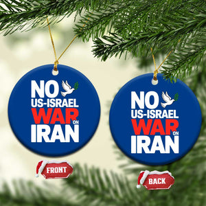No US Israel War On Iran Ceramic Ornament Anti War Peace Dove TS02 1pc Blue Print Your Wear