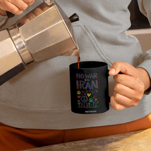 No War On Iran Colorful Peace Graphic Coffee Mug Retro Anti War Protest TS02 Print Your Wear