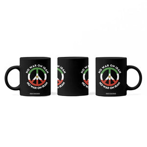 No War On Iran Peace Symbol Coffee Mug Iranian Lion Emblem Anti War Protest TS02 Print Your Wear