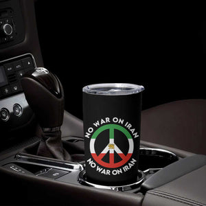 No War On Iran Peace Symbol Tumbler Cup Iranian Lion Emblem Anti War Protest TS02 Print Your Wear