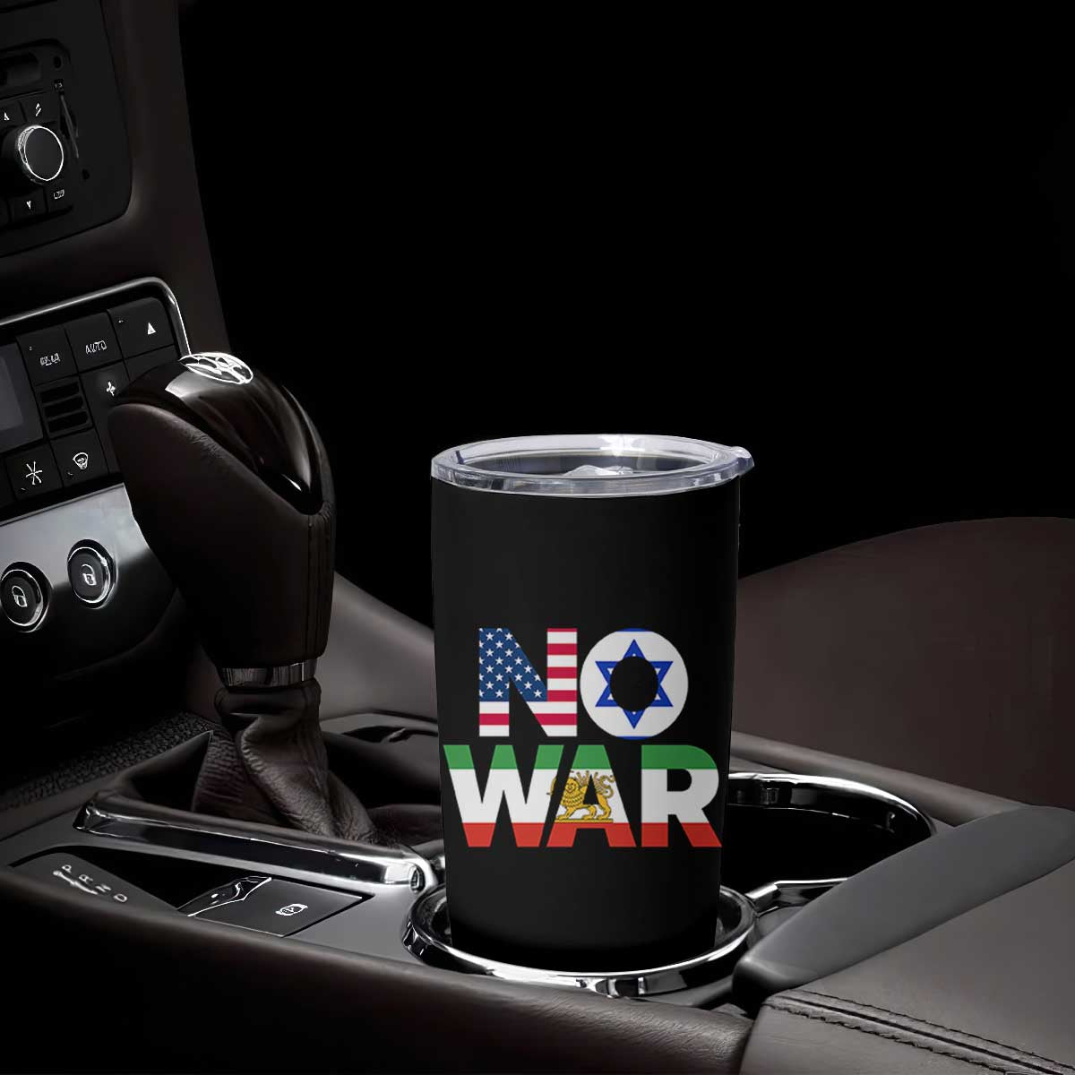 No War USA Israel Iran Flags Tumbler Cup Anti War Protest Political Statement TS02 Print Your Wear