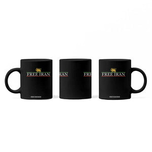 Free Iran Lion And Sun Graphic Coffee Mug Iranian Freedom Supporters TS02 Print Your Wear
