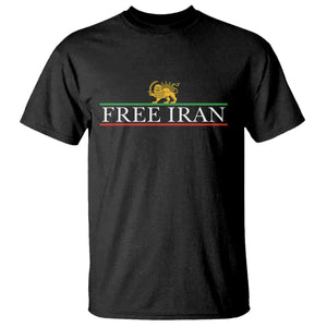 Free Iran Lion And Sun Graphic T Shirt Iranian Freedom Supporters TS02 Black Print Your Wear