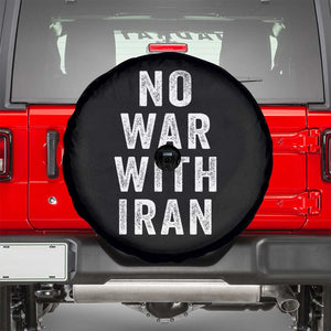 No War With Iran Spare Tire Cover Anti War Peace Protest Iranian People TS02 Black Print Your Wear