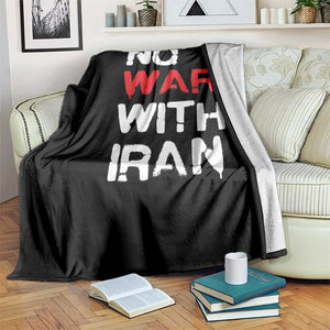 No War With Iran Throw Blanket Anti War Peace Activist Protest Iranian People TS02 Print Your Wear