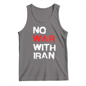 No War With Iran Tank Top Anti War Peace Activist Protest Iranian People TS02 Deep Heather Print Your Wear