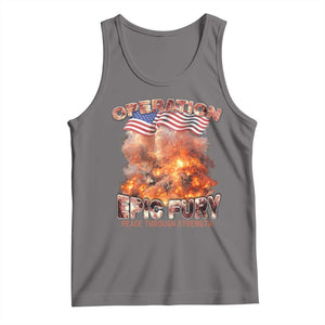 Operation Epic Fury Peace Through Strength Tank Top Patriotic Explosion America Power TS02 Deep Heather Print Your Wear