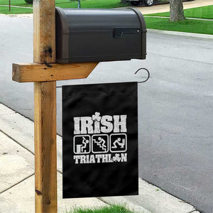 Irish Triathlon Funny Drinking Challenge Garden Flag St Patricks Day Beer Party Humor TS02 Print Your Wear