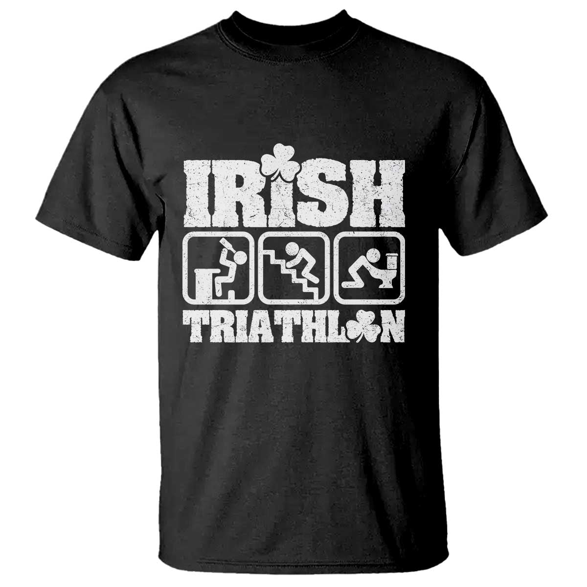 Irish Triathlon Funny Drinking Challenge T Shirt St Patricks Day Beer Party Humor TS02 Black Print Your Wear