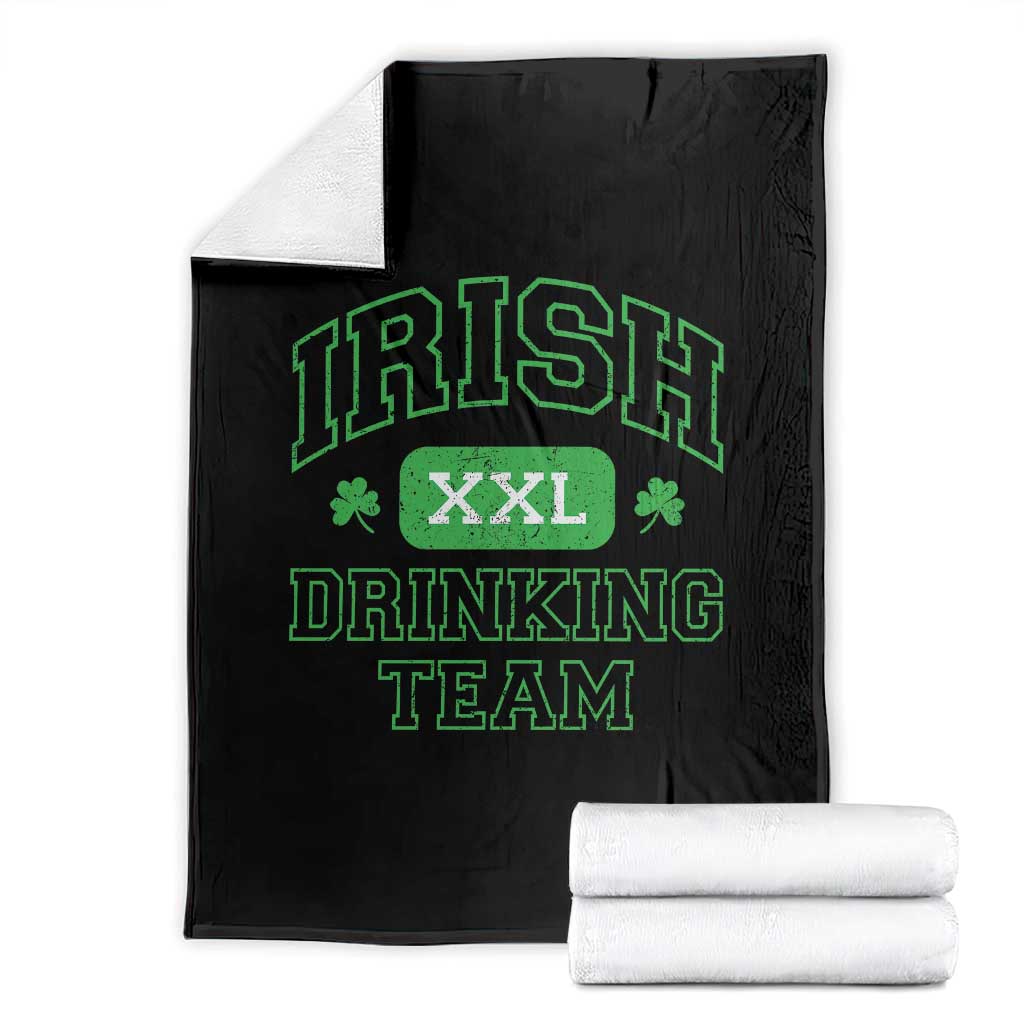 Irish Drinking Team XXL Funny St Patricks Day Party Squad Throw Blanket TS02 Black Print Your Wear