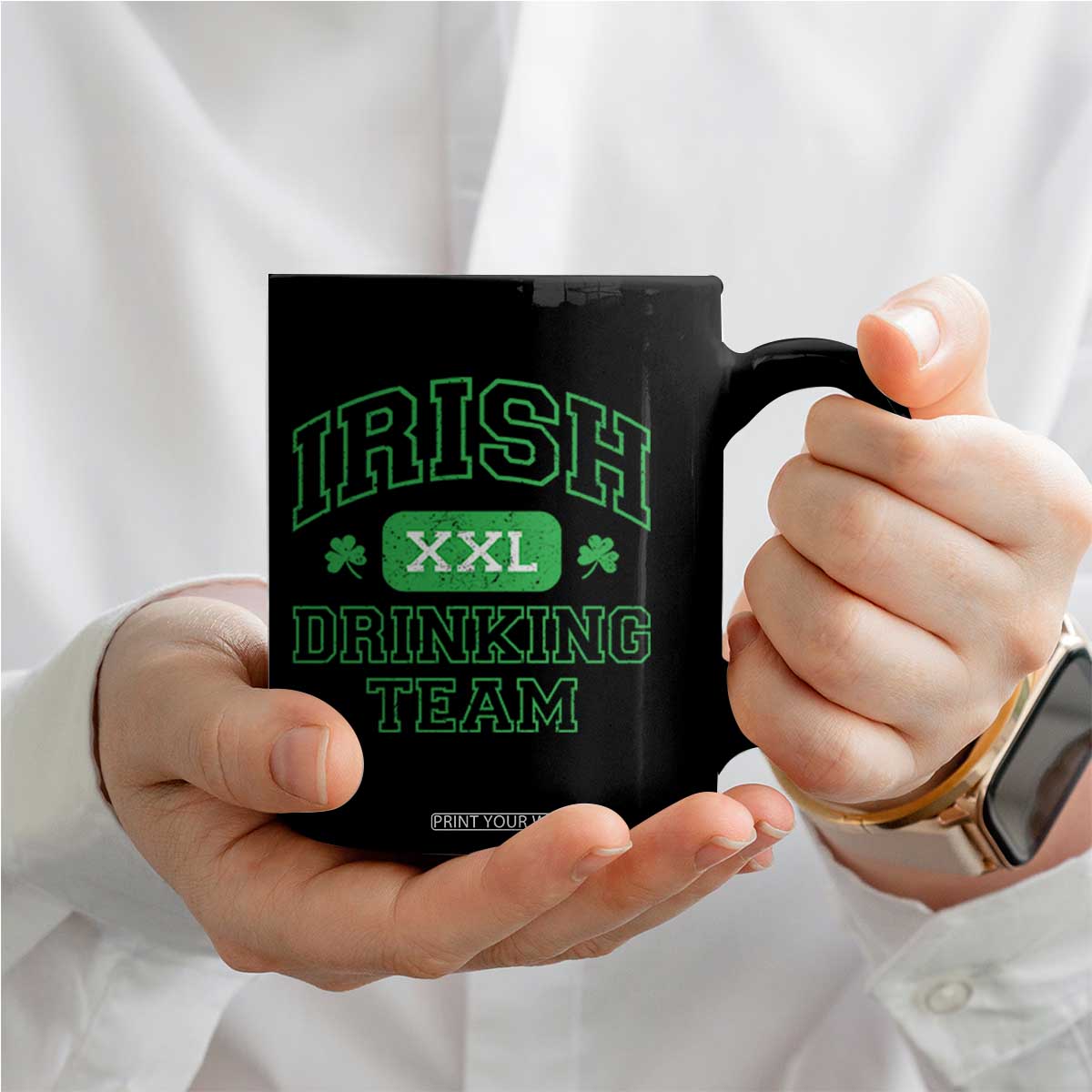 Irish Drinking Team XXL Funny St Patricks Day Party Squad Coffee Mug TS02 Print Your Wear
