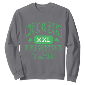 Irish Drinking Team XXL Funny St Patricks Day Party Squad Sweatshirt TS02 Charcoal Print Your Wear