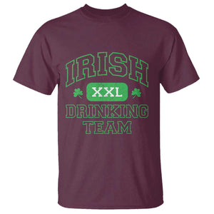 Irish Drinking Team XXL Funny St Patricks Day Party Squad T Shirt TS02 Maroon Print Your Wear
