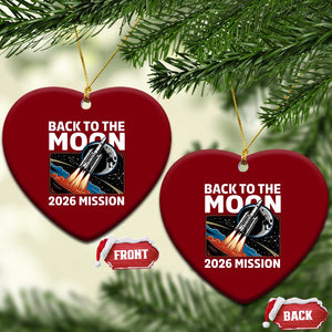 Back to the Moon 2026 Mission Ceramic Ornament Retro Rocket Launch Lunar Orbit Space Enthusiasts TS02 Print Your Wear