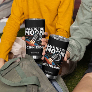 Back to the Moon 2026 Mission Tumbler Cup Retro Rocket Launch Lunar Orbit Space Enthusiasts TS02 Print Your Wear