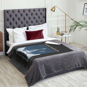 Future Lunar Mission 2026 Throw Blanket Rocket Launch Lunar Orbit Space Exploration TS02 Print Your Wear