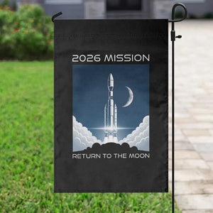 Future Lunar Mission 2026 Garden Flag Rocket Launch Lunar Orbit Space Exploration TS02 Print Your Wear