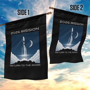 Future Lunar Mission 2026 Garden Flag Rocket Launch Lunar Orbit Space Exploration TS02 Print Your Wear