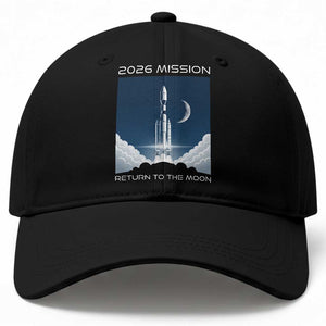 Future Lunar Mission 2026 Baseball Cap Rocket Launch Lunar Orbit Space Exploration TS02 Print Your Wear
