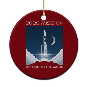 Future Lunar Mission 2026 Ceramic Ornament Rocket Launch Lunar Orbit Space Exploration TS02 1pc Red Print Your Wear