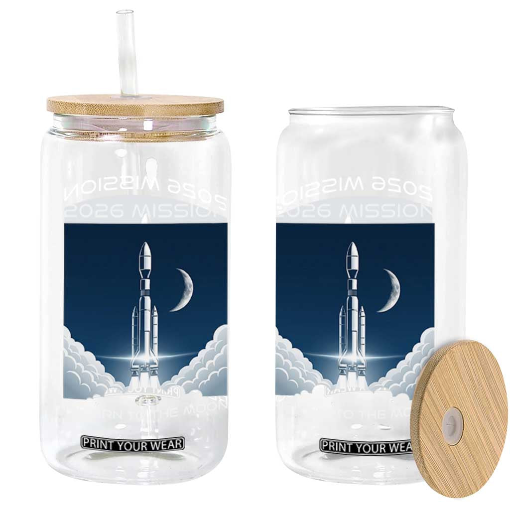 Future Lunar Mission 2026 Glass Can Rocket Launch Lunar Orbit Space Exploration TS02 Print Your Wear